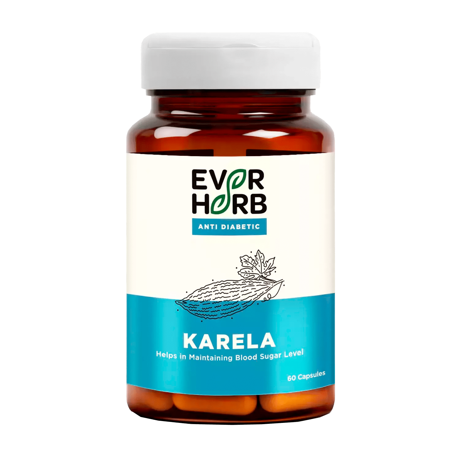 Everherb (By Pharmeasy) Karela - Blood Sugar Control - Lowers Bad Cholestrol - Bottle Of 60