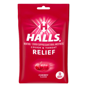 HALLS Relief Cherry Cough Drops, 30 Drops